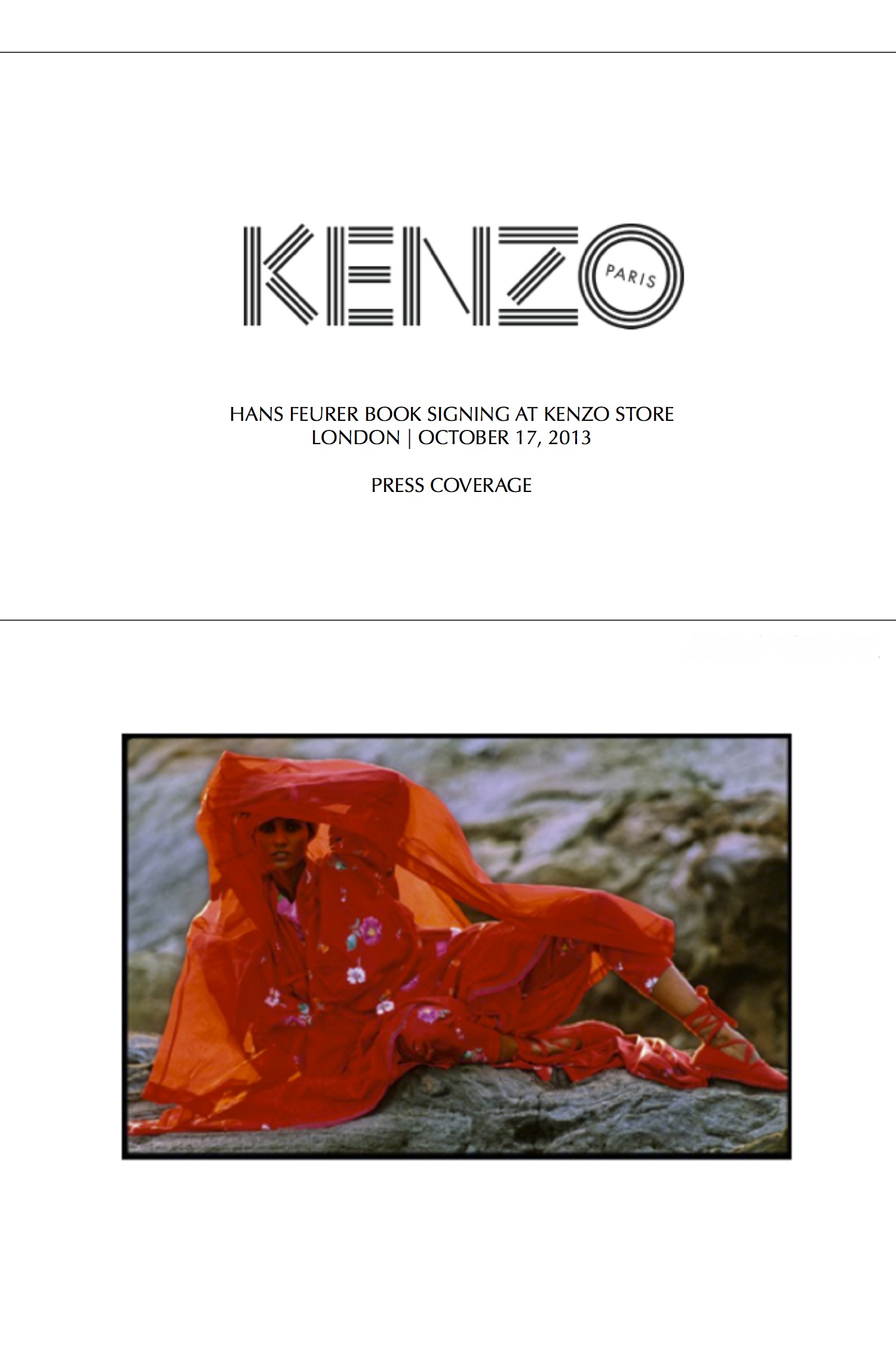 KENZO x HANS FEURER - LONDON STORE BOOK SIGNING - OCT 17 - PRESS COVERAGE copie